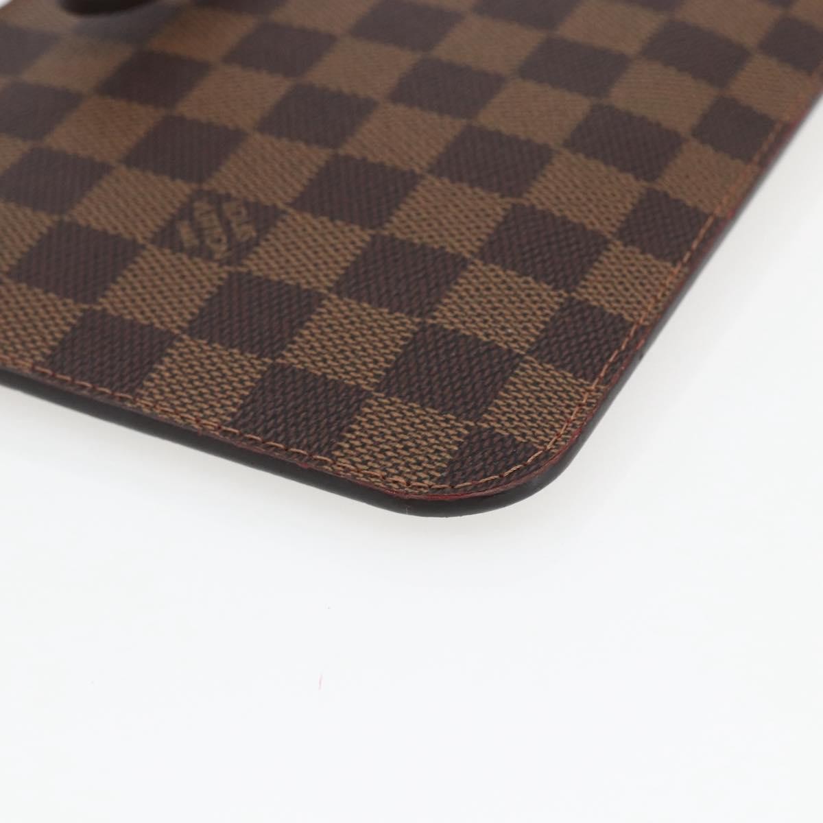 Louis Vuitton Neverfull Pochette Damier, BROWN, CANVAS, Clutche & pouche