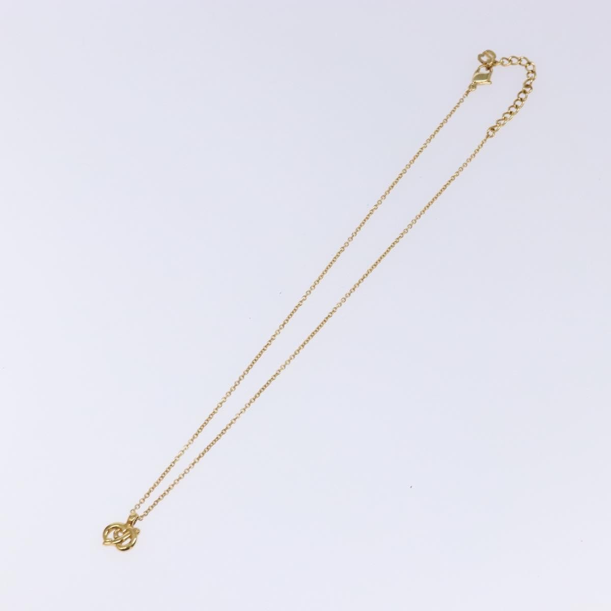 Christian Dior CD Pendant Necklace Metal, GOLD, METAL, Necklace