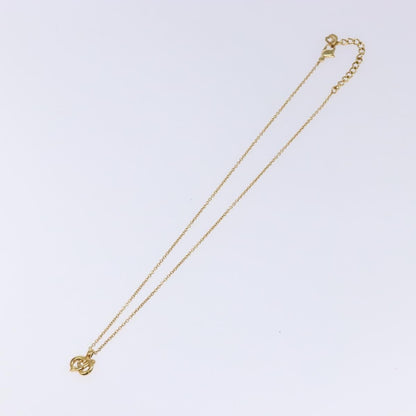 Christian Dior CD Pendant Necklace Metal, GOLD, METAL, Necklace
