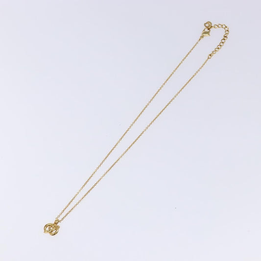 Christian Dior CD Pendant Necklace Metal, GOLD, METAL, Necklace
