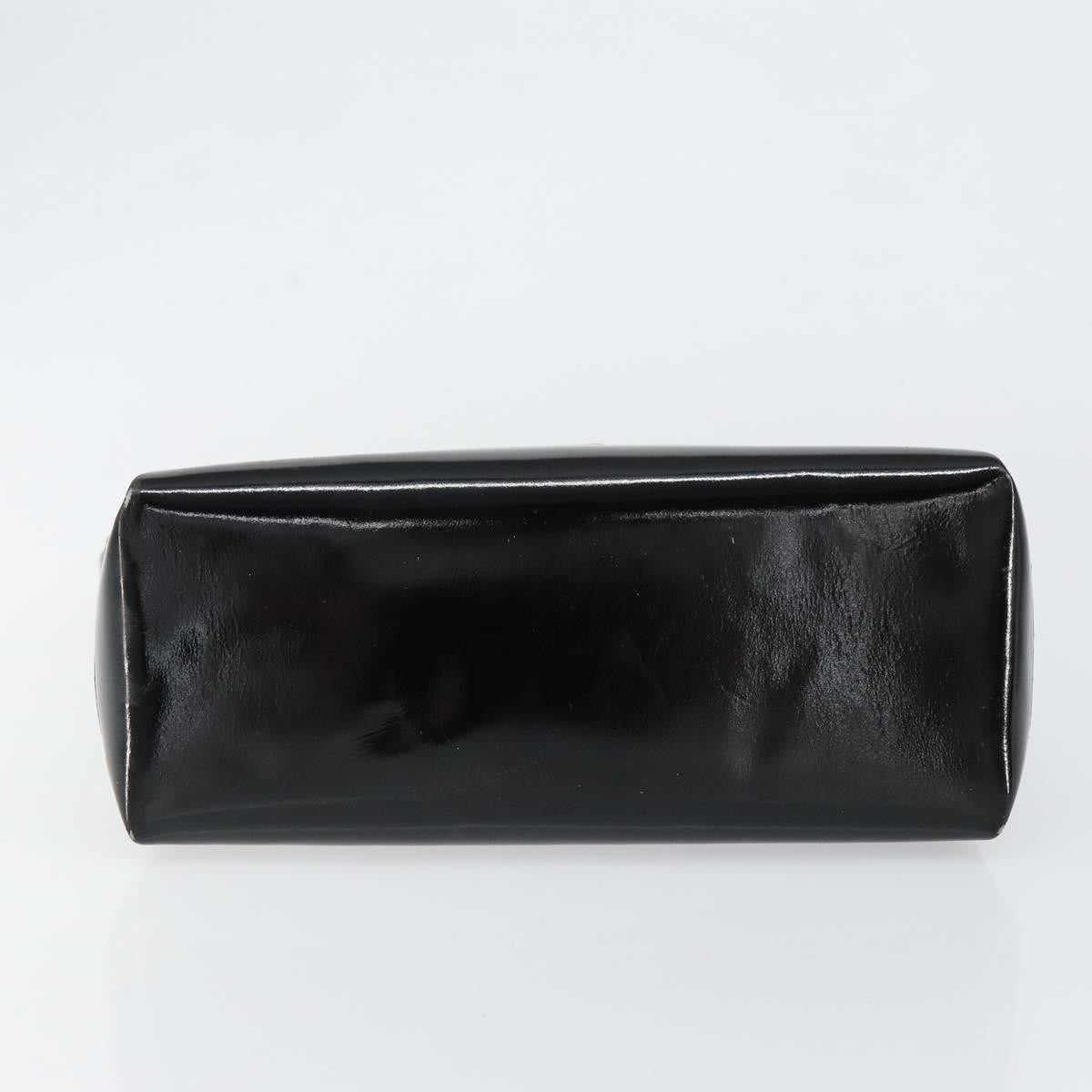 Gucci Vintage Handbag Enamel, BLACK, PATENT_LEATHER, Handbag
