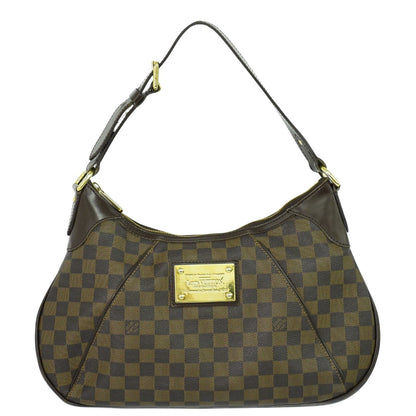 Louis Vuitton Thames Handbag Damier, BROWN, CANVAS, Handbag