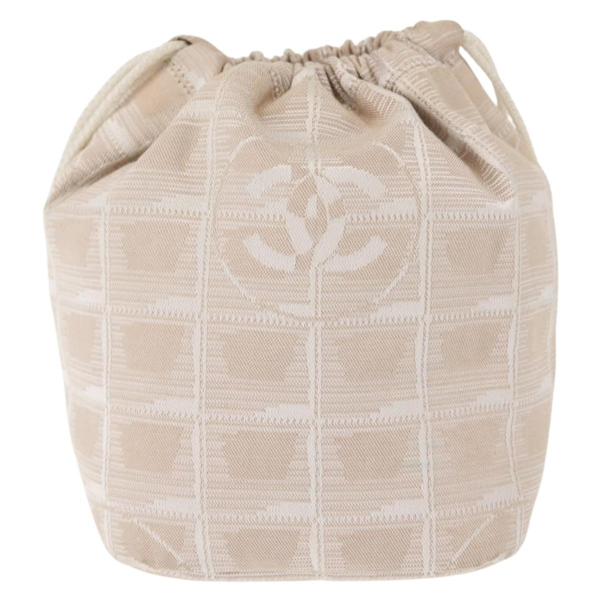 Chanel Travel line pouch Nylon, BEIGE, NYLON, Clutche & pouche