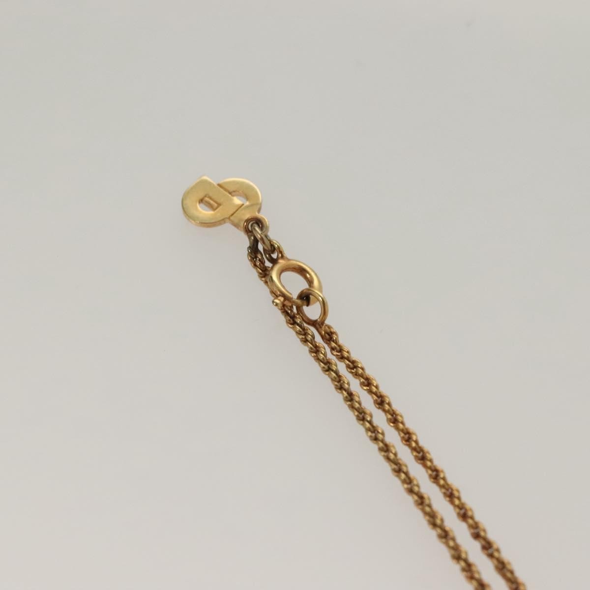 Christian Dior Vintage Dior Logo Necklace Metal, GOLD, METAL, Necklace