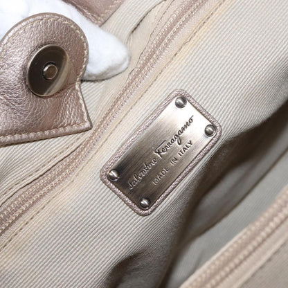 Salvatore Ferragamo Vala tote Leather, BEIGE, LEATHER, Tote bag