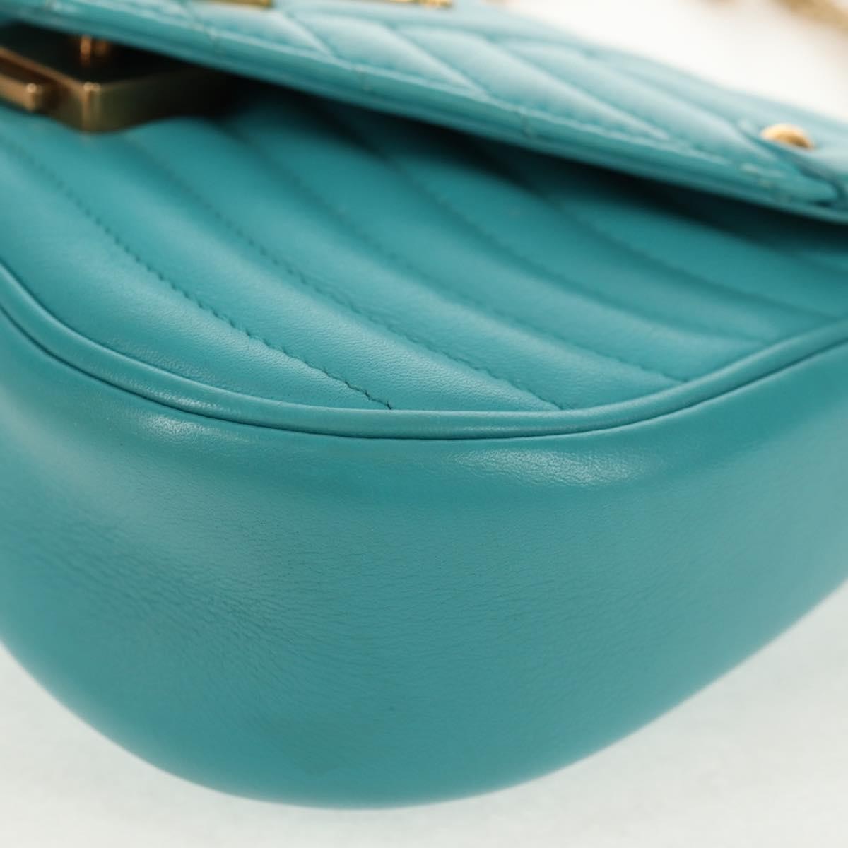 Louis Vuitton New Wave Chain Bag Quilted Leather, Blue, Leather, Shoulder Bag