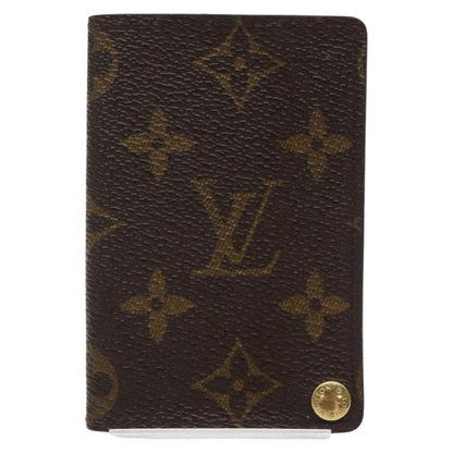 Louis Vuitton Porte Cartes Pression Card Case Monogram Canvas, BROWN, CANVAS, Card Holders