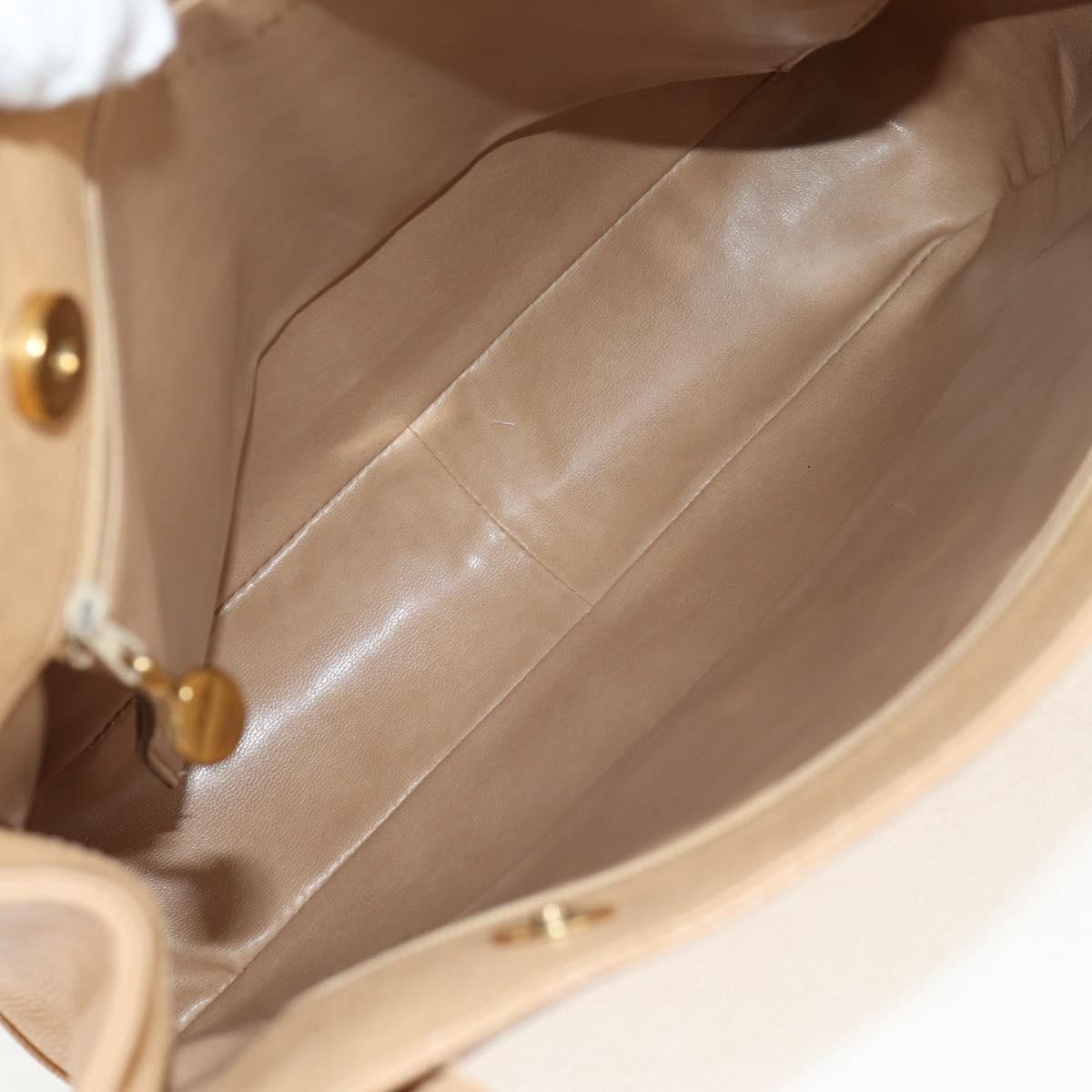 Chanel Coco Mark Leather, BEIGE, LEATHER, Handbag