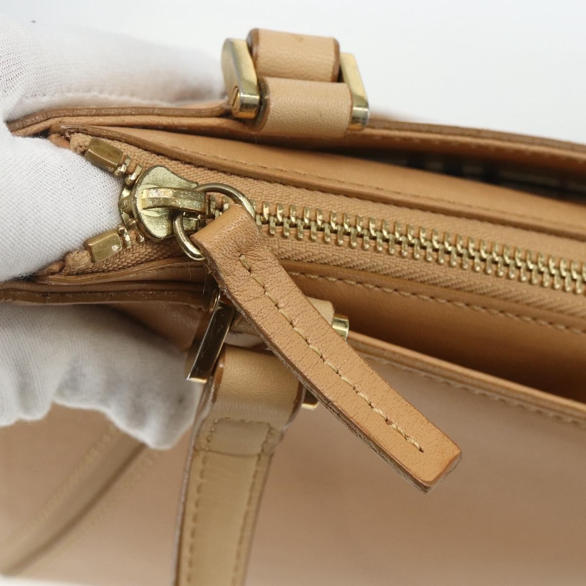 Burberry Vintage Handbag Leather, BEIGE, LEATHER, Handbag