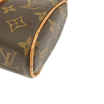 Louis Vuitton Sonatine Handbag Monogram Canvas, Brown, Canvas, Handbag