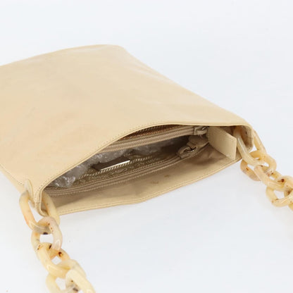 Prada Vintage Shoulder Bag Leather, BEIGE, LEATHER, Shoulder bag