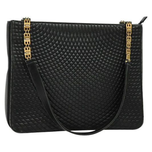Bally Vintage Shoulder Bag Quilted leather, BLACK, LEATHER, Shoulder bag