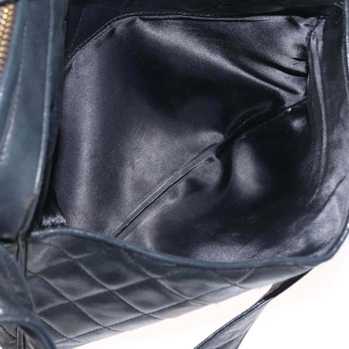 Chanel Vintage Front Pocket Camera Bag Leather, Black, Leather, Shoulder Bag