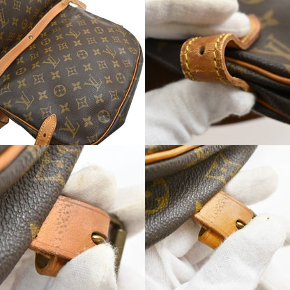 Louis Vuitton Saumur Handbag Monogram Canvas, Brown, Canvas, Shoulder Bag