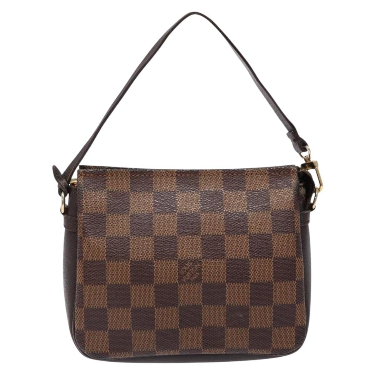 Louis Vuitton Trousse Make Up Bag Damier, BROWN, CANVAS, Clutche & pouche
