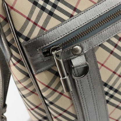 Burberry Nova check Shoulder bag Canvas and Leather, BEIGE, CANVAS, Shoulder bag