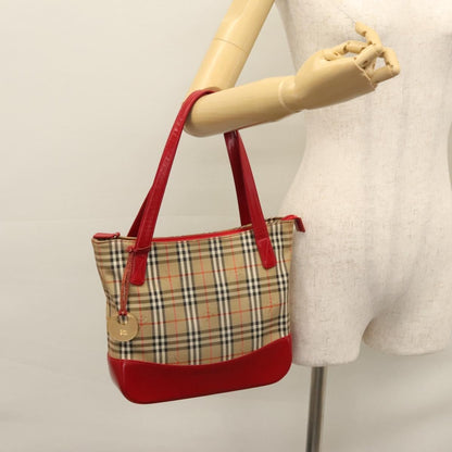 Burberry Nova Check Handbag Nova Check Canvas and leather, BEIGE, CANVAS, Handbag