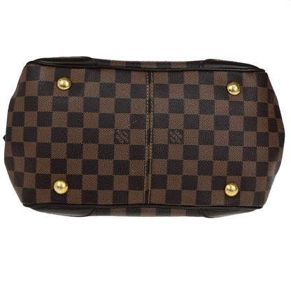 Louis Vuitton Verona Handbag Damier, BROWN, CANVAS, Shoulder bag