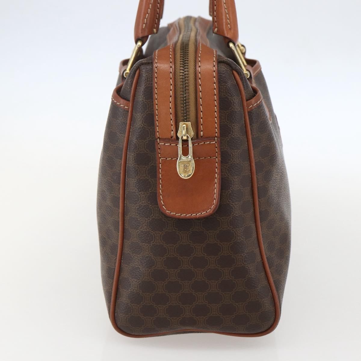 Celine Macadam Handbag Macadam with leather, BROWN, PVC, Handbag