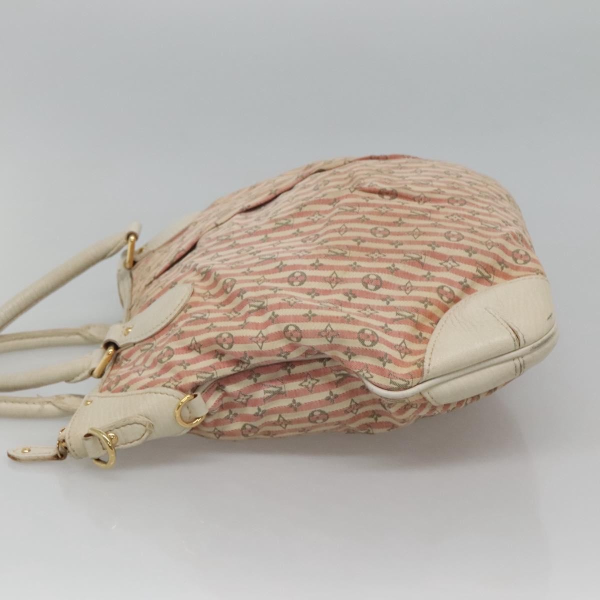 Louis Vuitton Marina Handbag Mini Lin Croisette, PINK, CANVAS, Handbag