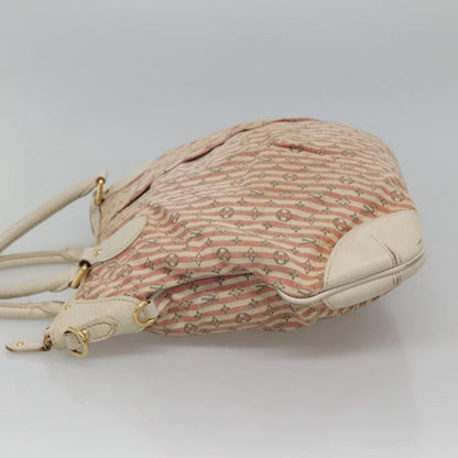 Louis Vuitton Marina Handbag Mini Lin Croisette, PINK, CANVAS, Handbag