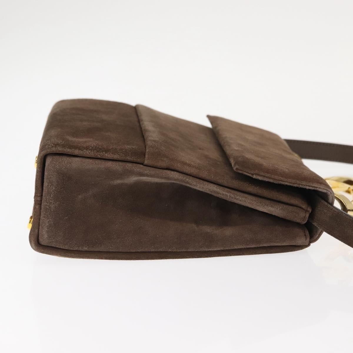 Salvatore Ferragamo Vintage Handbag Suede, BROWN, SUEDE, Handbag
