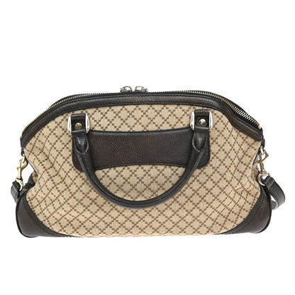 Gucci Vintage Wristlet Clutch Leather, BROWN, CANVAS, Clutche & pouche