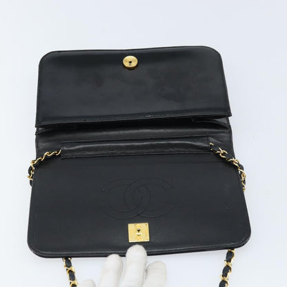 Chanel Wallet on Chain Quilted Patent, Black, Patent Leather, Shoulder Bag