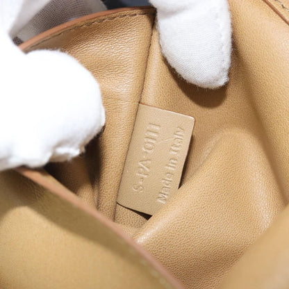 Celine Vintage Shoulder Bag Leather, BEIGE, LEATHER, Shoulder bag