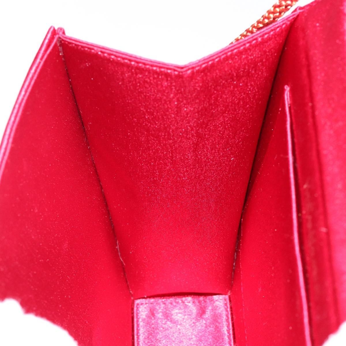 Saint Laurent Vintage Flap Crossbody Bag Silk, RED, SATIN, Clutche & pouche