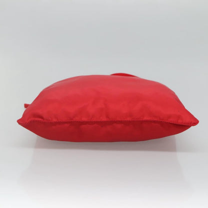 Prada Zip Top Messenger Bag Tessuto, RED, NYLON, Shoulder bag