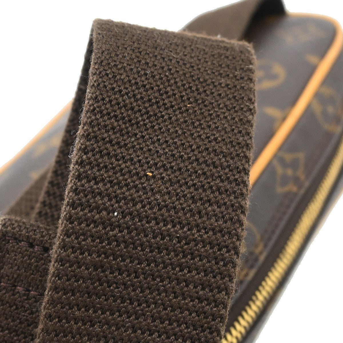 Louis Vuitton Pochette Gange Monogram Canvas, BROWN, CANVAS, Clutche & pouche