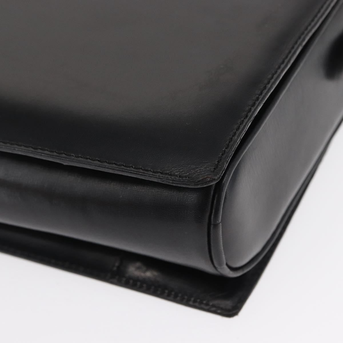 Celine Vintage Shoulder Bag Leather, BLACK, LEATHER, Shoulder bag
