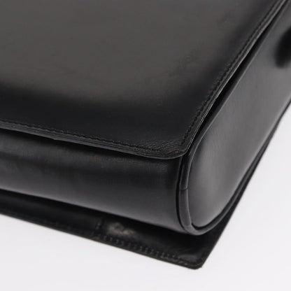 Celine Vintage Shoulder Bag Leather, BLACK, LEATHER, Shoulder bag