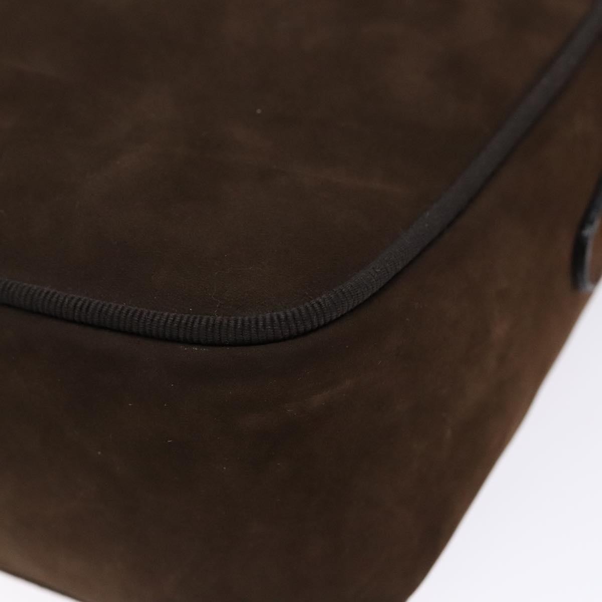 Salvatore Ferragamo Vala Shoulder Bag Suede, BROWN, SUEDE, Shoulder bag