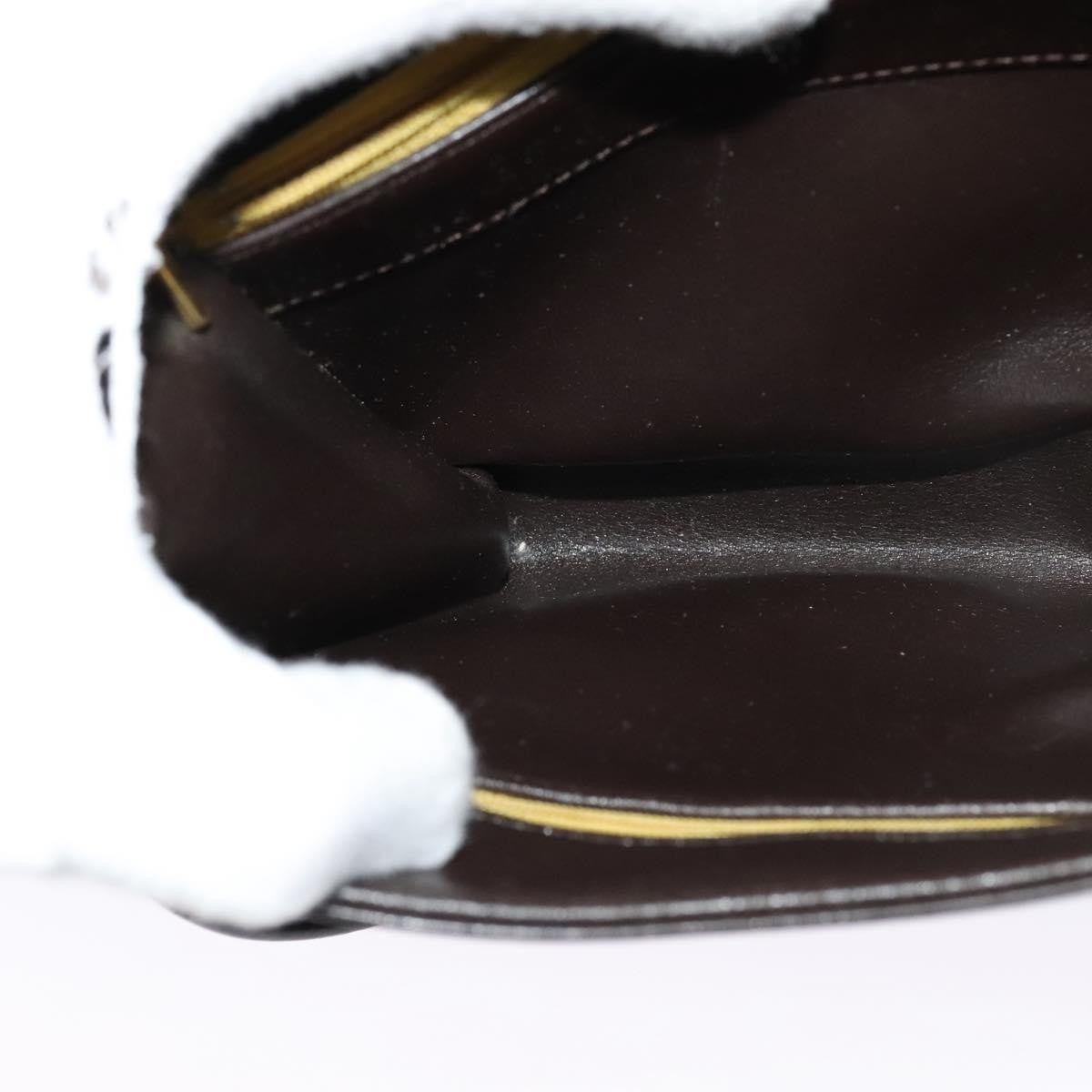 Christian Dior Vintage Shoulder Bag Leather, BROWN, LEATHER, Shoulder bag