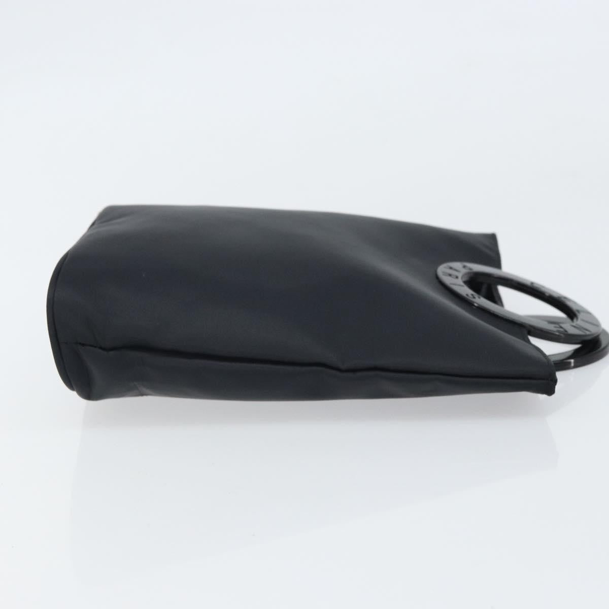 Celine Circle Logo Handbag Nylon, BLACK, NYLON, Handbag