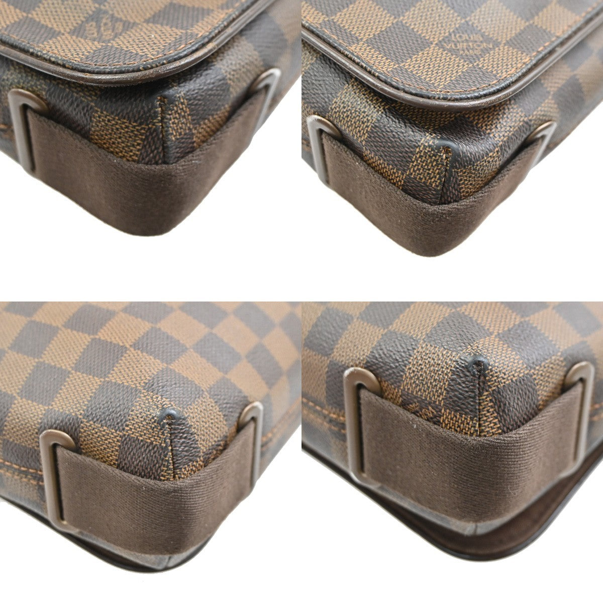 Louis Vuitton Brooklyn Handbag Damier, Brown, Canvas, Shoulder Bag