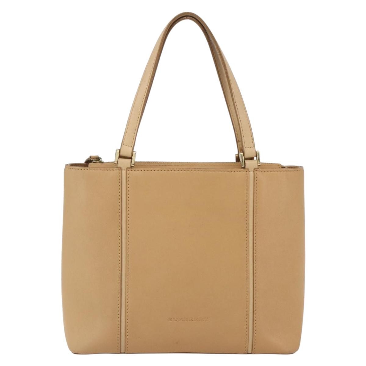 Burberry Vintage Handbag Leather, BEIGE, LEATHER, Handbag