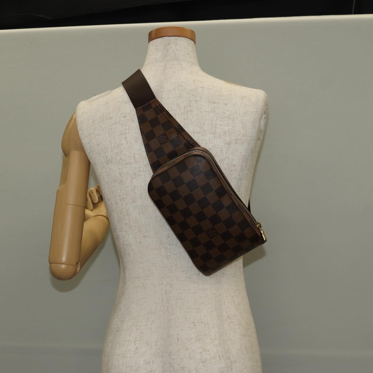 Louis Vuitton Geronimos Waist Bag Damier, BROWN, CANVAS, Travel bag