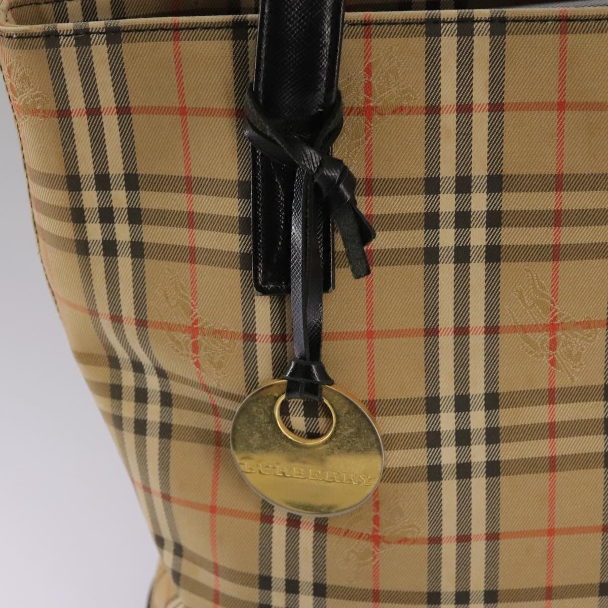 Burberry Nova Check Tote Canvas and Leather, BEIGE, CANVAS, Tote bag