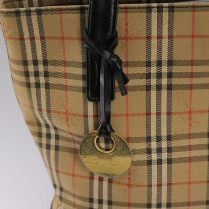 Burberry Nova Check Tote Canvas and Leather, BEIGE, CANVAS, Tote bag