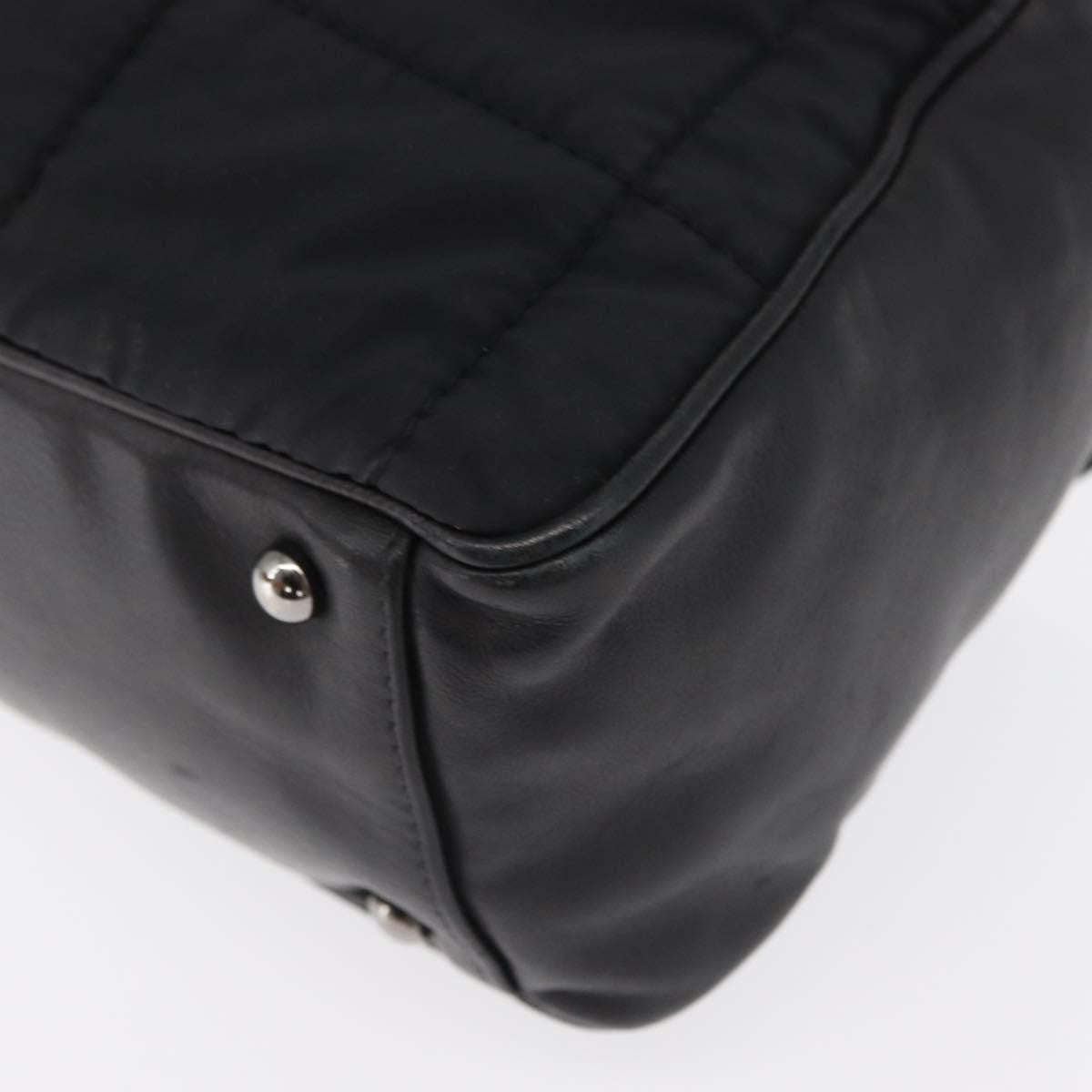 Chanel Square Stitch Boston Bag Quilted Nylon, BLACK, NYLON, Travel bag