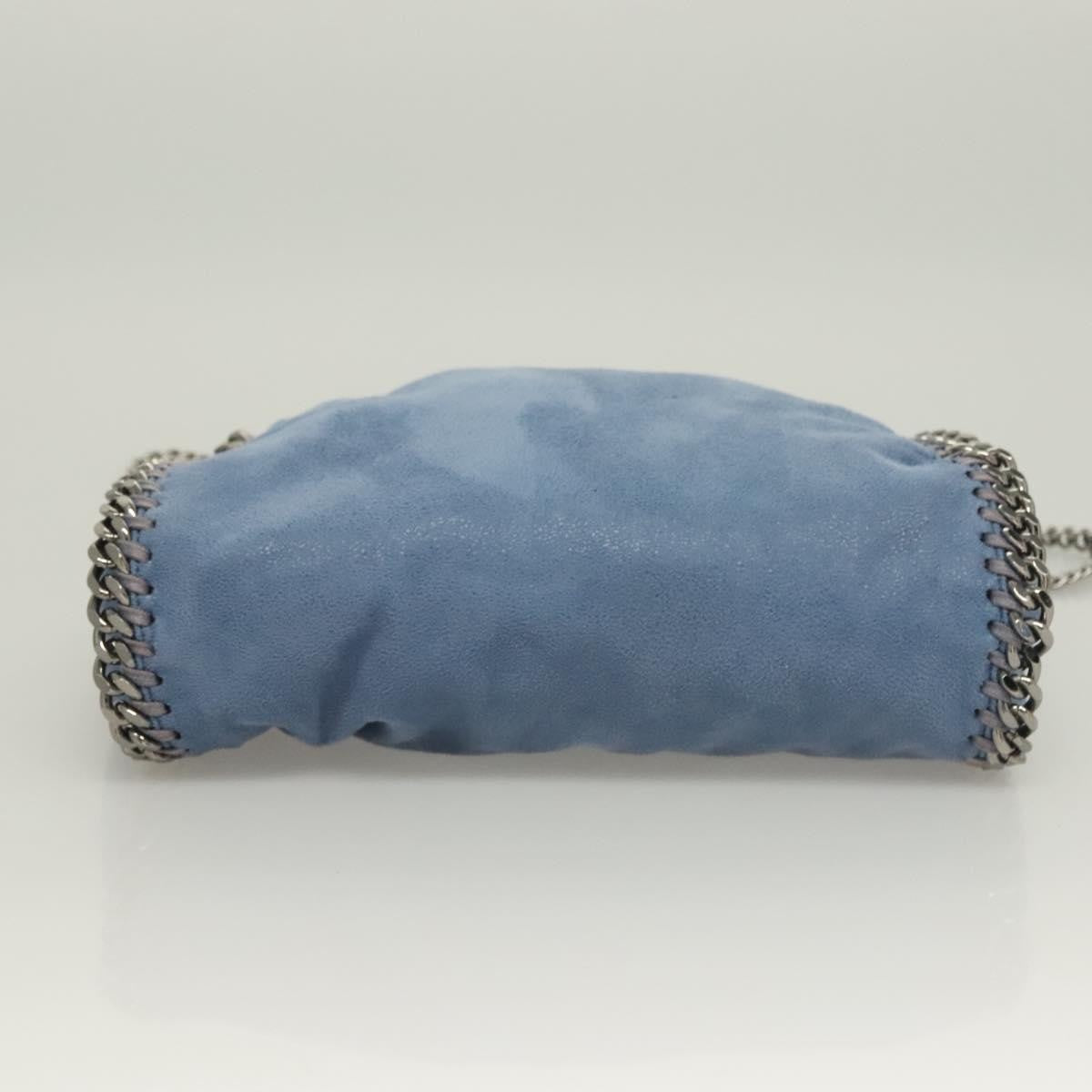 Stella McCartney Falabella Fold Over Crossbody Bag Suede, BLUE, SUEDE, Shoulder bag