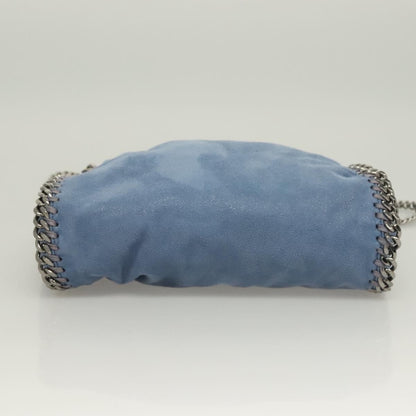 Stella McCartney Falabella Fold Over Crossbody Bag Suede, BLUE, SUEDE, Shoulder bag