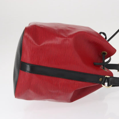 Louis Vuitton Bicolor Petit Noe Handbag Epi Leather, RED, LEATHER, Shoulder bag