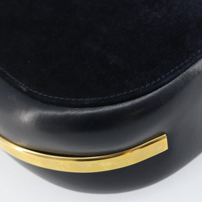 Gucci Vintage Handbag Suede, NAVY, SUEDE, Handbag