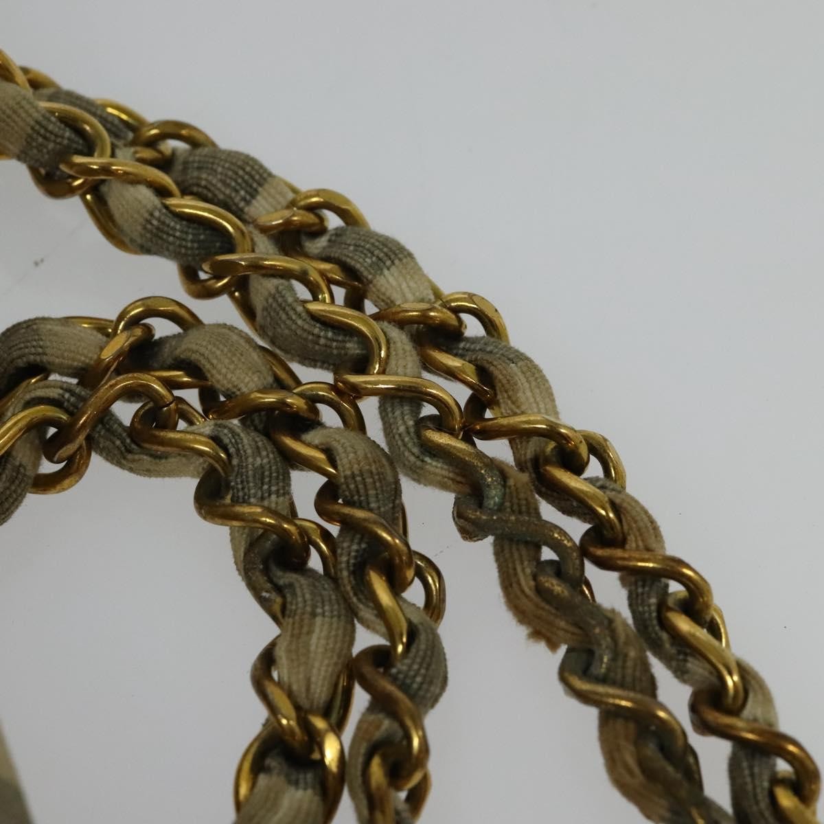 Chanel Vintage Classic Double Flap Bag Quilted Denim, GRAY, CANVAS, Handbag