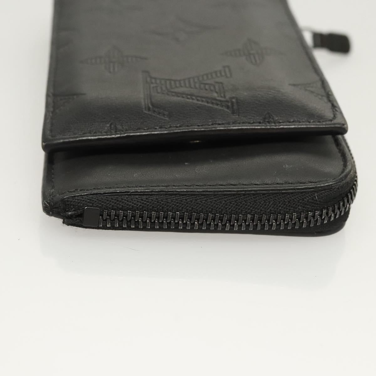 Louis Vuitton Hybrid Wallet Monogram Shadow Leather, Black, Leather, Wallet