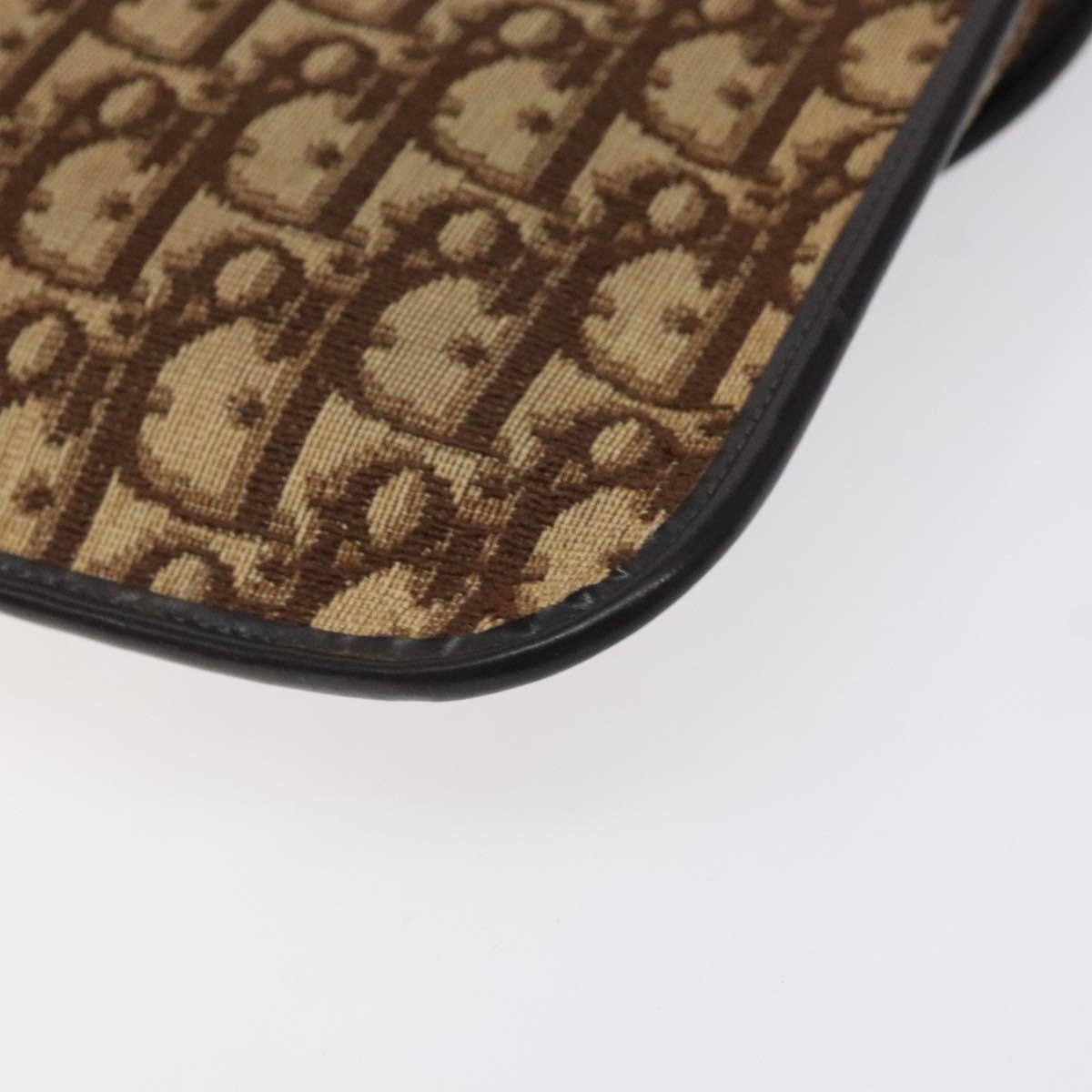 Christian Dior Vintage Trotter Shoulder Bag Canvas, BROWN, CANVAS, Shoulder bag